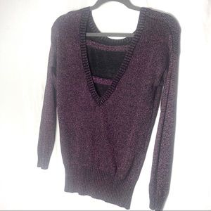 Metallic purple sweater